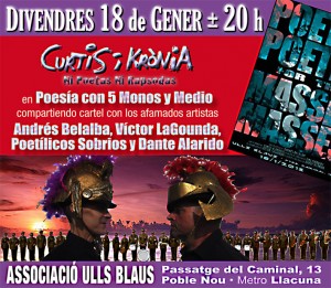 "Poesía con 5 Monos y Medio". 18 / 01 / 2013 ULLS BLAUS