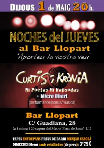 "Noches del Jueves al Bar Llopart". 01 / 05 / 2014 BAR LLOPART